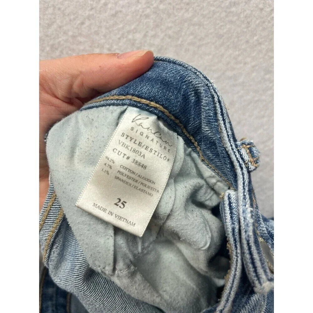 Kancan Baggy Fit Stretch Jeans Hi Rise Button Fly Acid Wash Maha Women’s Size 25